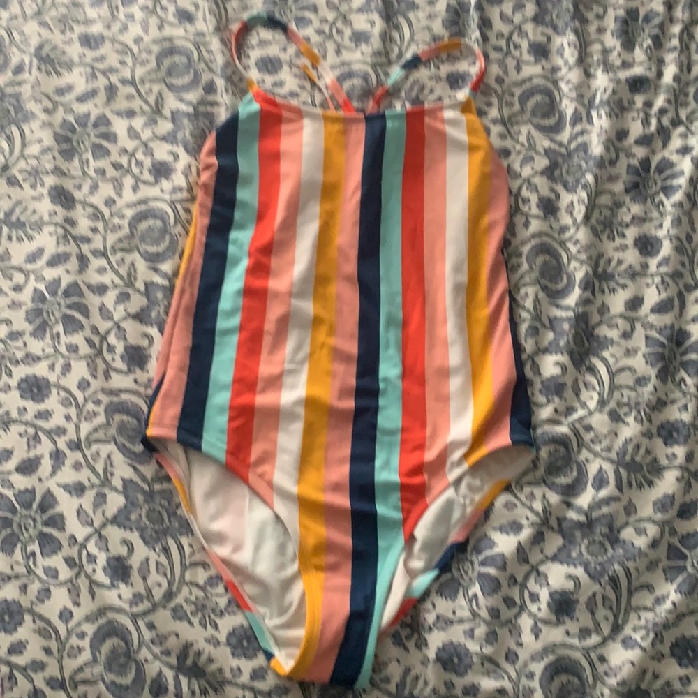 One piece striped Kona Sol bathing suit!